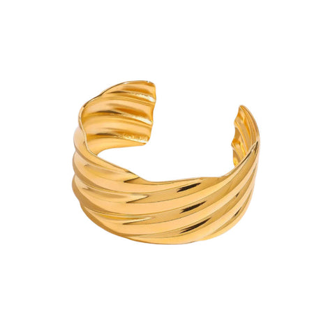 Veile Studios 18K Gold Plated Stainless Steel Open Ring Rings