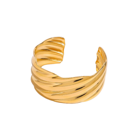 18K Gold Plated Stainless Steel Open Ring Rings