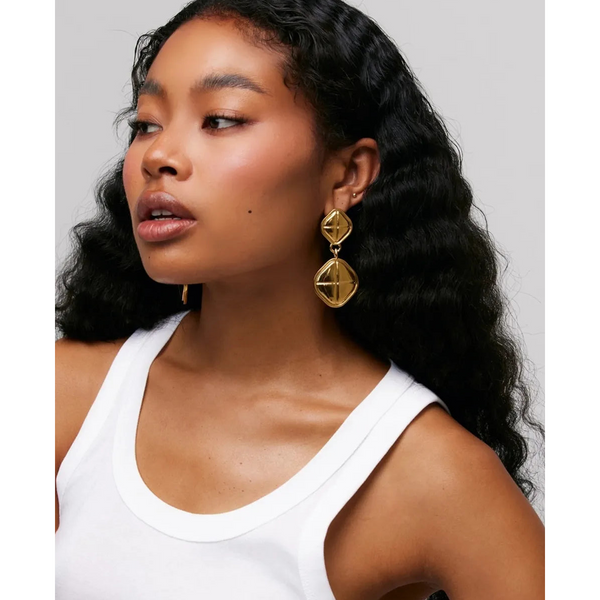 Veile Studios 18K Gold Plated Stainless Steel Square Earrings