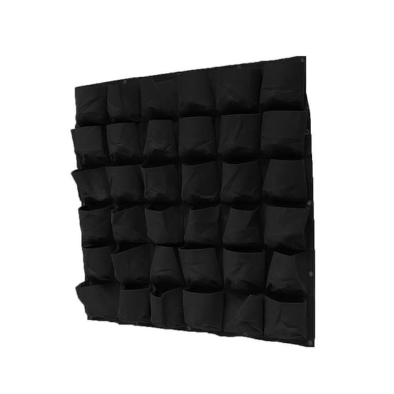 18/36 Pockets Flower Plant Wall Hanging Planter Bag Yard Garden Home Decoration Black 36 Planters & Vases