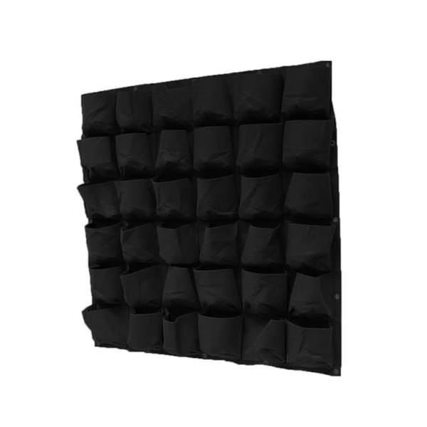 18/36 Pockets Flower Plant Wall Hanging Planter Bag Yard Garden Home Decoration Black 36 Planters & Vases