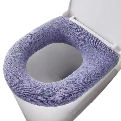 Toilet Seat Cover Blue Washable Soft Mat Pad Cushion O Shape Bidet Accessories Bath Mats Rugs & Toilet Covers