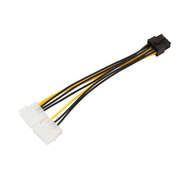 18Cm 862 Pin To Dual 4 Video Card Power Cable Adapter 8Pin 4Pin Graphics Cord Copper Wire Core Power Cables & Connectors