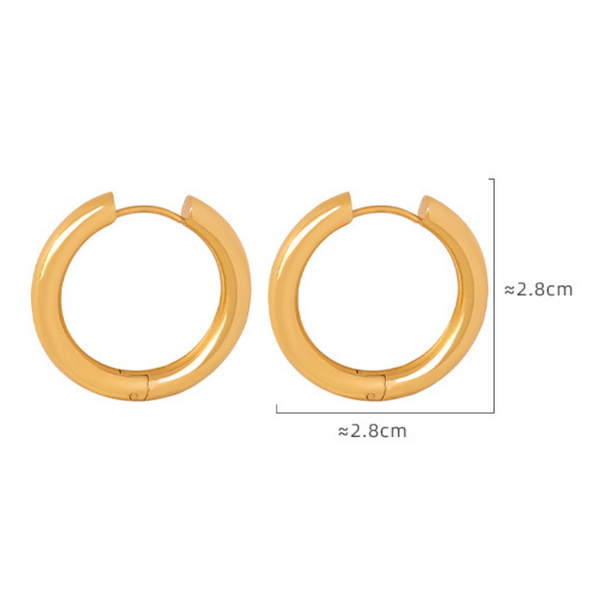 18K Gold Plated Huggie Earrings