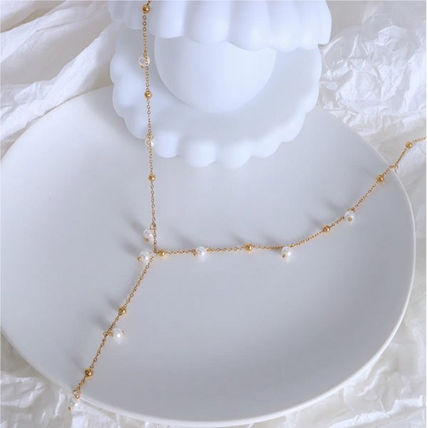 18K Gold Plated Pearl Drop Necklace Necklaces & Pendants