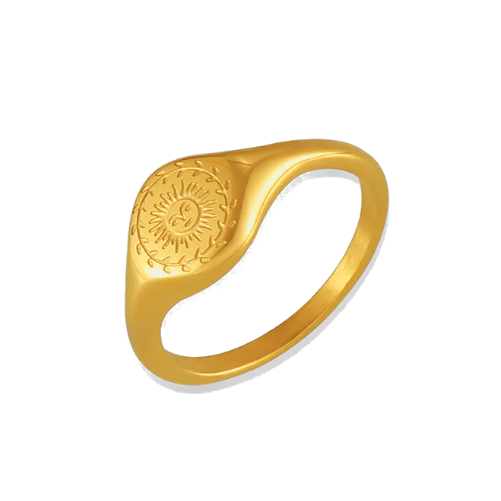 18K Gold Plated Sun Ring Rings