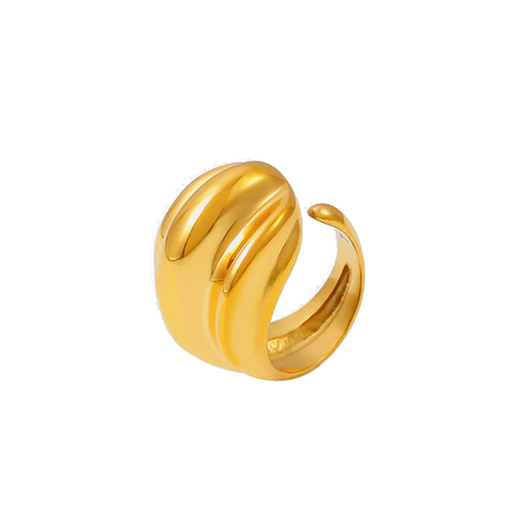 18K Gold Plated Titanium Steel Open Ring Rings