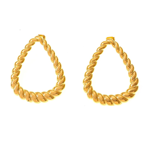 18K Gold Plated Twisted Earrings