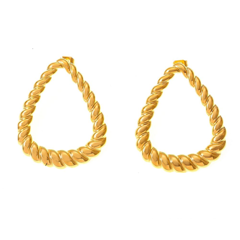18K Gold Plated Twisted Earrings