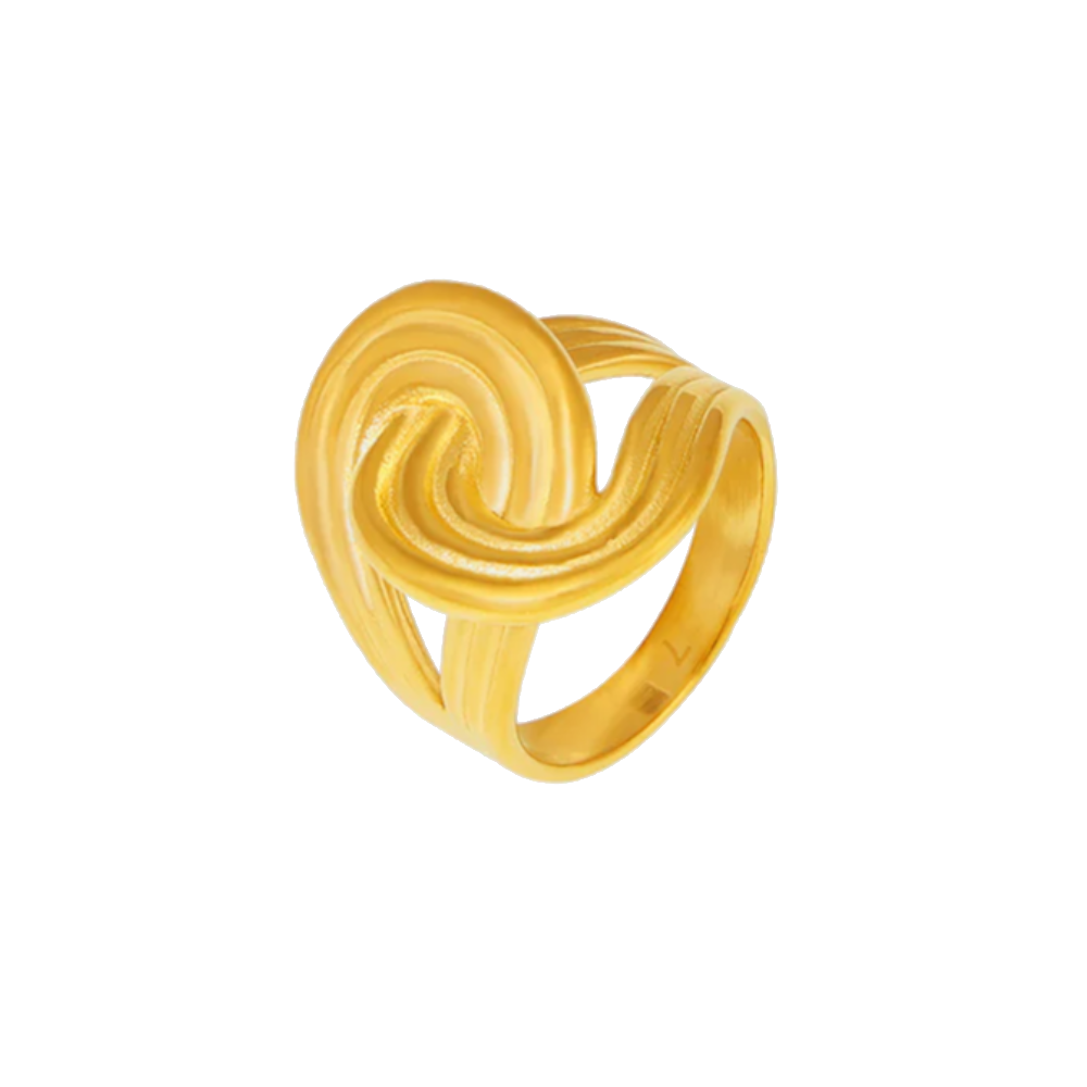 18K Gold Plated Twisted Ring Rings