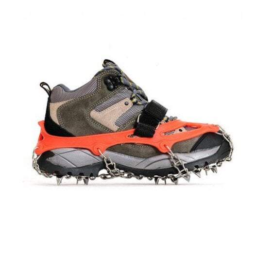 Sporting Goods 19 Teeth Stainless Steel Crampons Slip Resistant Shoes Cover Orange Other Hiking Equipment
