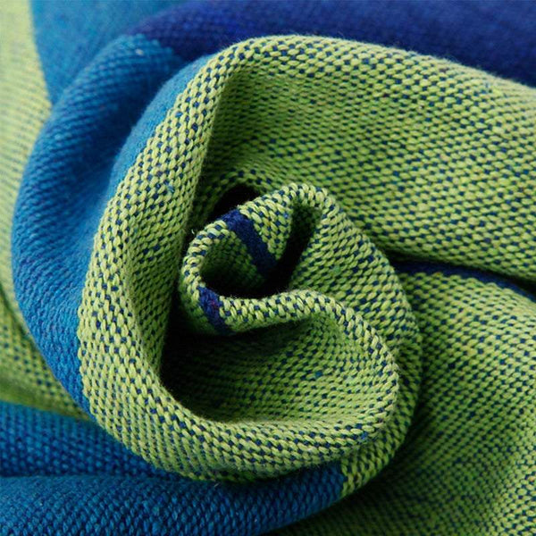 190 X 150Cm Blue Striped Hanging Swing Two People Heavy Duty Camping Hammocks