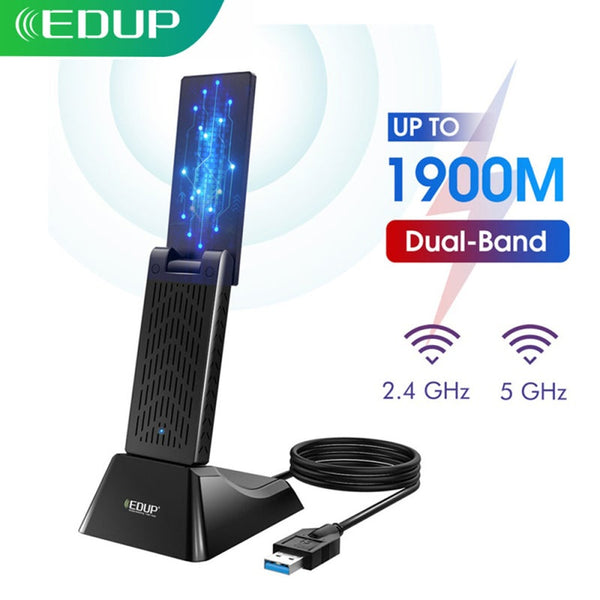 1900Mbps Usb Wifi Adapter Dual Band 2.4G5ghz 802.11Ac Chipset Rtl8814au Fi Network Card For Laptop Deasktop