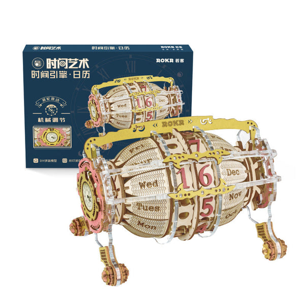 Rokr Time Engine Calendar 3D Wooden Puzzle Model Toys For Children Kids Lc801 Puzzles