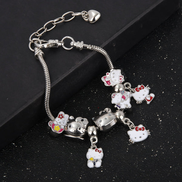 Cute Kitty Cat Bracelet Anime Girl Student Jk Best Friend Birthday Gift Cartoon Diy Bracelets