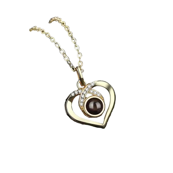 Personalized Photo Projection Necklace Custom Photos Jewelry Heart Love Memorial Anniversary Gift For Women Necklaces & Pendants
