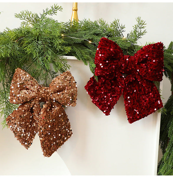 Christmas Butterfly Decoration Ornament Glitter Window Hanging Seasonal Decorations