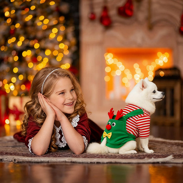 Festive Pet Apparel Joyful Christmas Coats & Santa Suits For Dogs Cats | Cute Cosplay Dog Clothing & Shoes