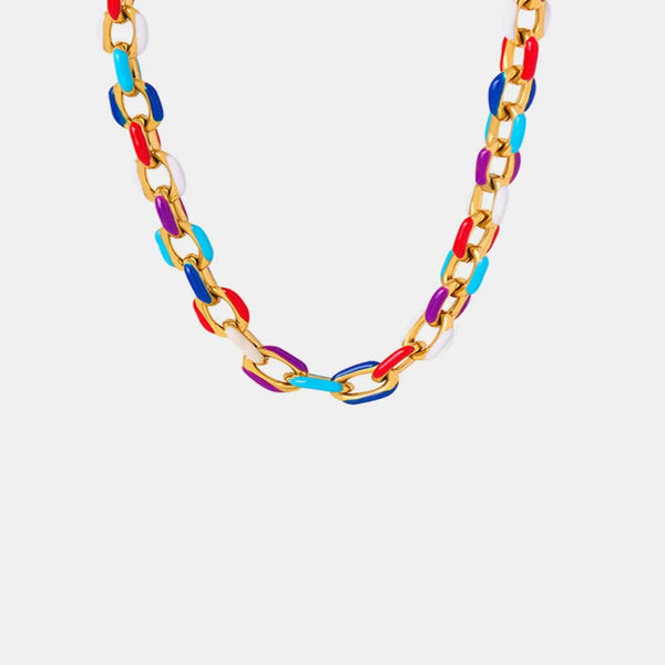 Niche Dripping Oil Titanium Steel Necklace Versatile Personalized Jewelry For Women Necklaces & Pendants