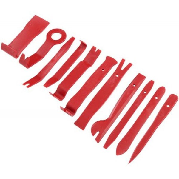 19Pcs Tool Car Door Interior Trim Panel Clip Audio Stereo Instal Removal Pry Red Mixed Hand Tool Sets