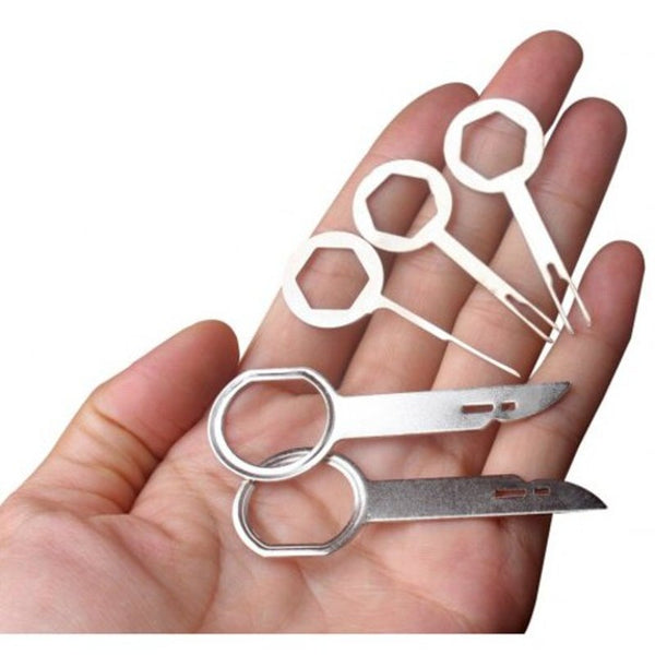 19Pcs Tool Car Door Interior Trim Panel Clip Audio Stereo Instal Removal Pry Red Mixed Hand Tool Sets