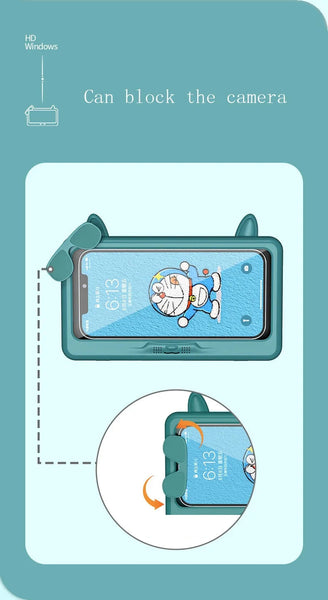 360 Rotatable Bathroom Waterproof Phone Case Shower Kitchen Wall Hanging Lazy Person Stand Mounts & Holders