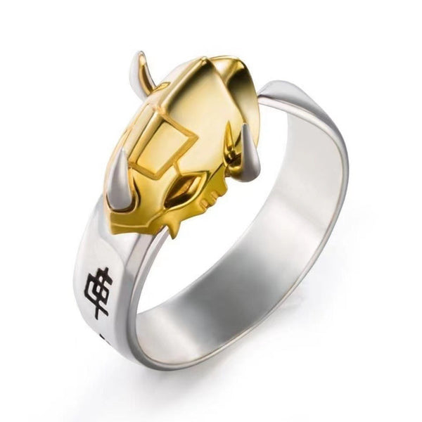Sweet &Amp; Cool Style Digital Monster Ring Dragon Sword Metal Garurumon Anime Couple Matching Rings