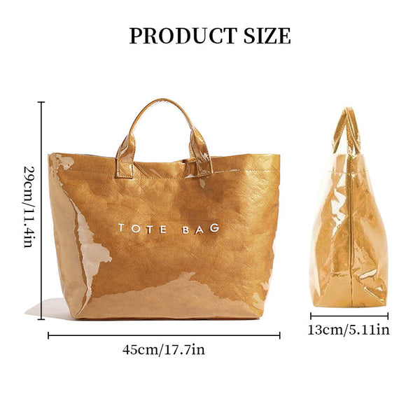 Pvc Tote With Dupont Lettering. Simple Transparent Large Capacity Handbag For Commuting Women. Women's Bags & Handbags
