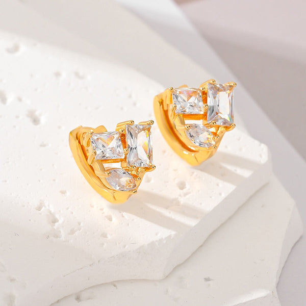 Veile Studios Various Colours Of Zircon For Women Fashion Commuting Jewelry Earrings