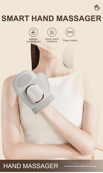 Hand Massager Finger Palm Wrist Joints Multi Level Hot Compress Air Pressure Massagers