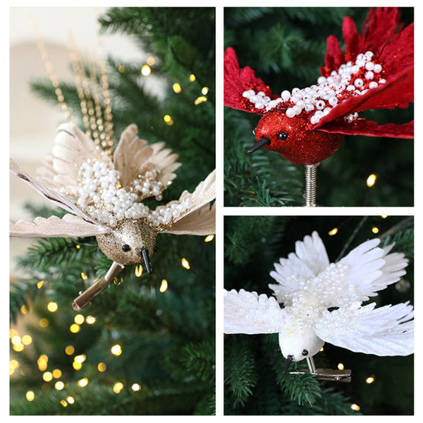 Faux Hummingbird Christmas Tree Decoration Holiday Decorative Bird Ornament For Scene Arrangement Seasonal Decorations