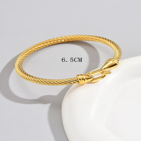 Veile Studios Versatile Roman Numeral Pendant Fried Dough Twists Multicolour Stainless Steel Bracelet Bracelets