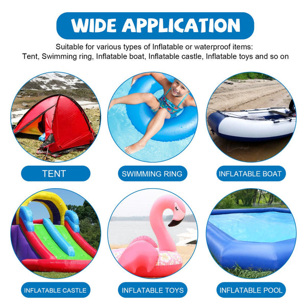Swimming Ring Repair Kit Self Adhesive Lining Patch Inflatable Pontoon Waterproof Seal Inflatable & Kid Pools