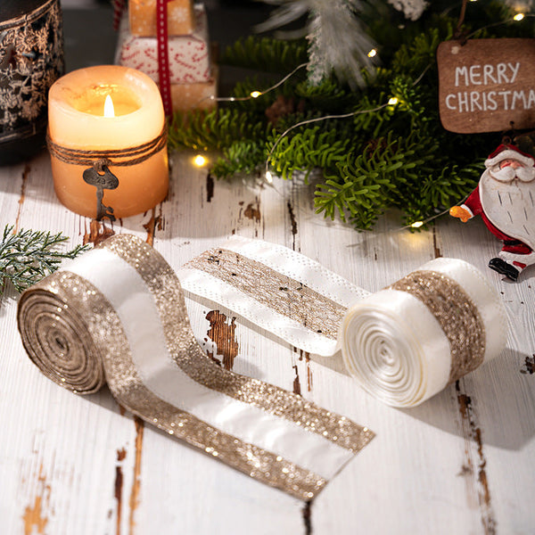 Christmas Decorations Gold Ribbons Atmosphere Seasonal Decorations