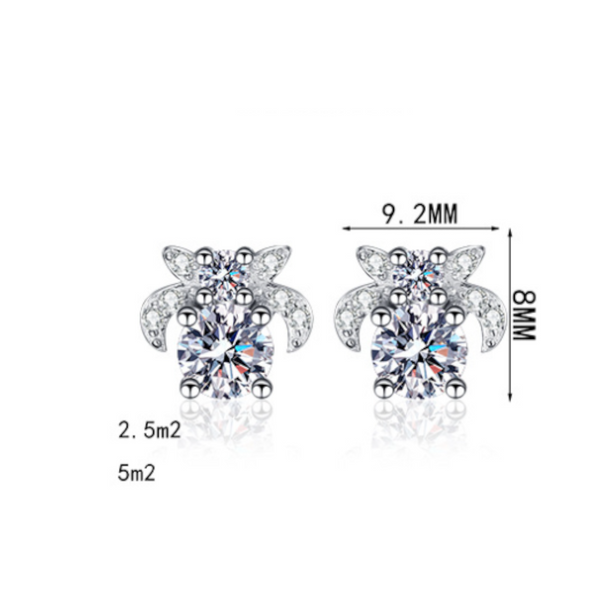 1 Carat Moissanite 925 Sterling Silver Stud Earrings