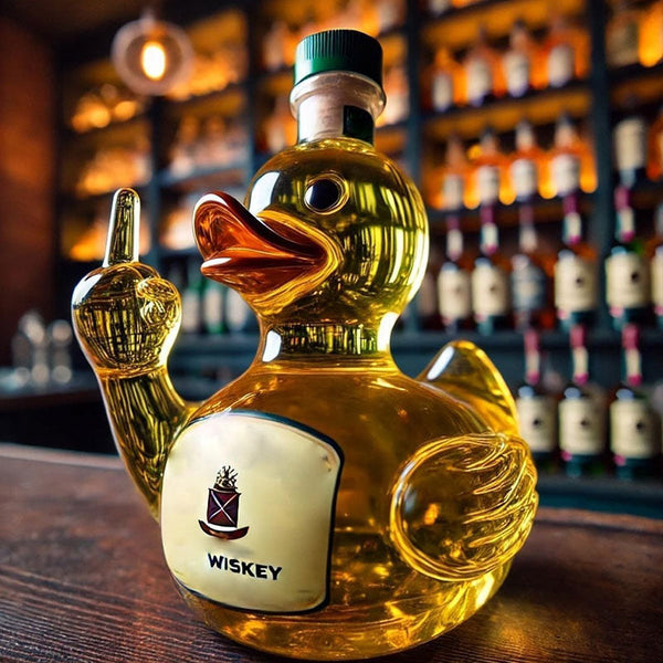 10 Oz Middle Finger Duck Bottle Funny Whiskey Decanter Decanters
