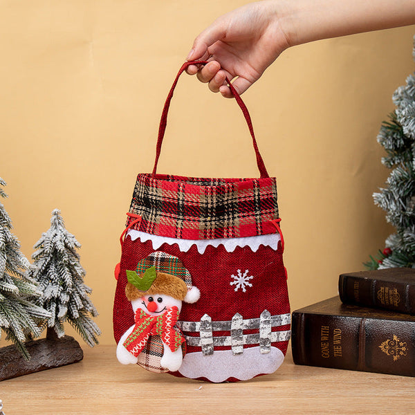 Christmas Apple Bag Snowman Gift Gift Bags