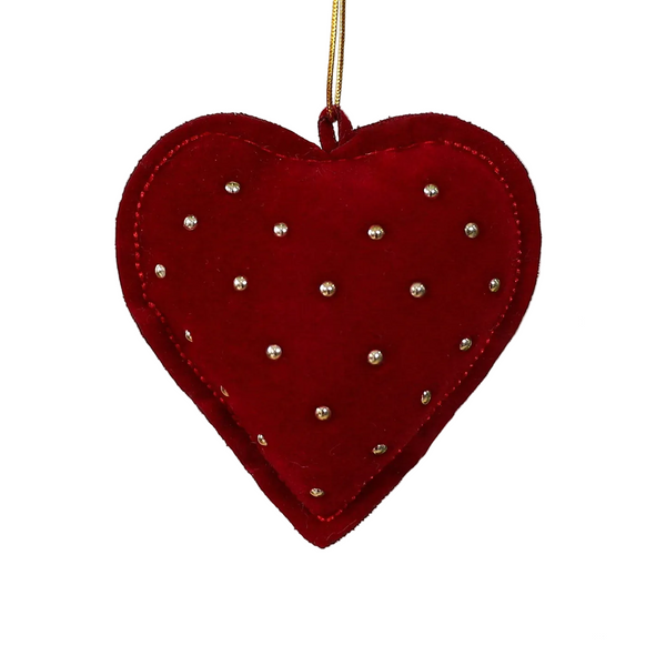 Christmas Tree Decorations With Cotton Filled Heart And Bow Festive Holiday Ornament For Window Display Seasonal Decorations