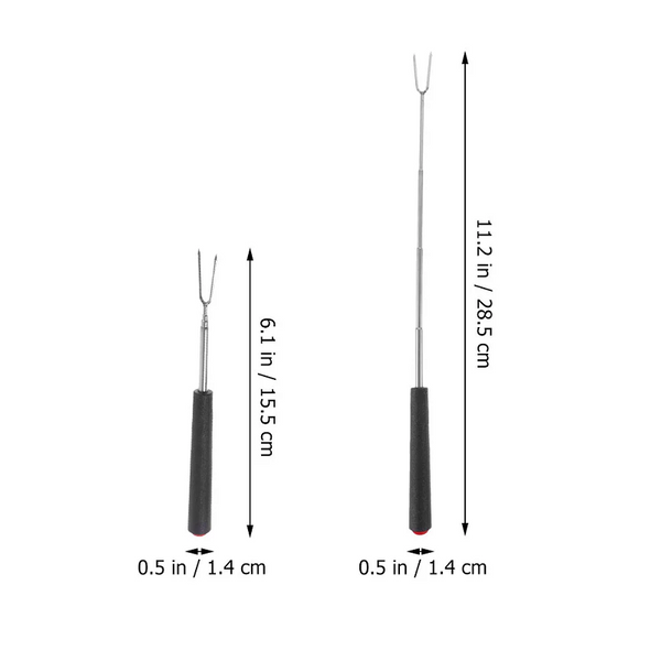 4 Pcs Telescopic Barbecue Fork Stainless Steel Forks Skewers Roasting Portable Bbq Kabob Marshmallow Sticks Fire Pit Barbecue Tools