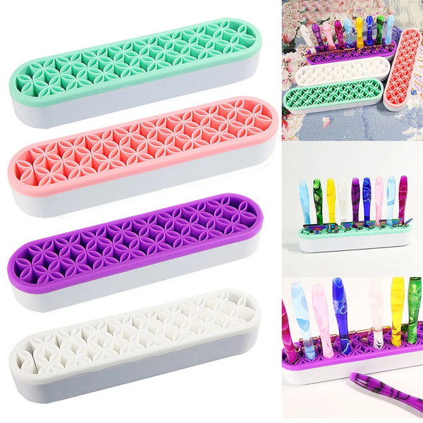 Multi Purpose Desktop Organizers Silicone Cosmetic Storage Box 5D Diamond Painting Pen Holder Sewing Tool Personal Organisers