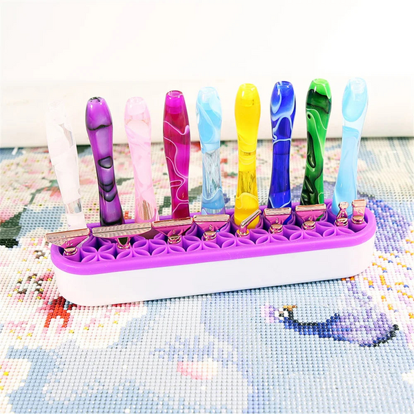 Multi Purpose Desktop Organizers Silicone Cosmetic Storage Box 5D Diamond Painting Pen Holder Sewing Tool Personal Organisers