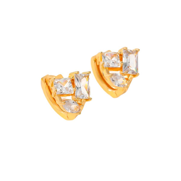 Veile Studios Various Colours Of Zircon For Women Fashion Commuting Jewelry Earrings