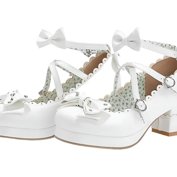 Reave Cat Women Mary Janes Pumps Cute Bowtie Princess Lolita Shoes Ladies Square High Heel Wedding Cosplay Big Size 48 Heels