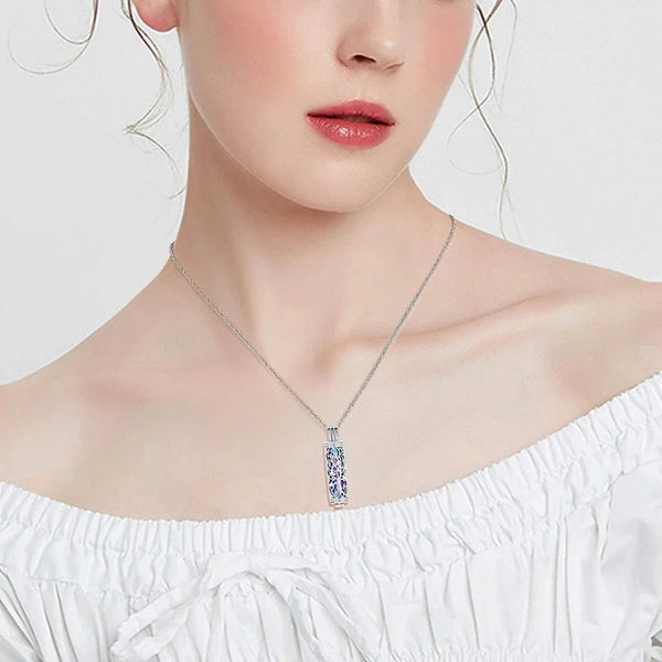 Veile Studios 1Pc Cremation Jewelry Cylinder Urn Necklace For Ashes Memorial Keepsake Necklaces & Pendants