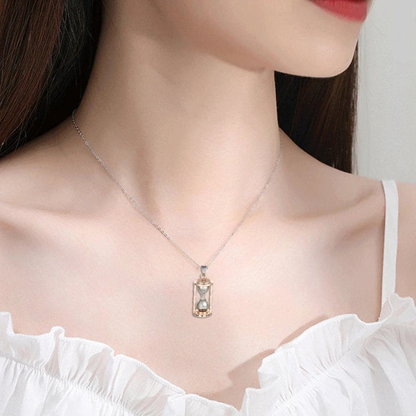 Veile Studios Hourglass Urn Necklace Glass Ashes Keepsake Jewelry For Family Pet Necklaces & Pendants