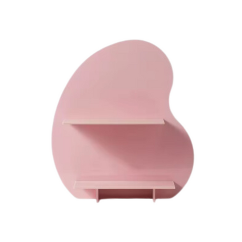 Elosung 31*27*8Cm Pink Acrylic Desktop Storage Organiser Christmas Aromatherapy Display Shelf For Cosmetics Candles And Decorative Items Makeup Bags &