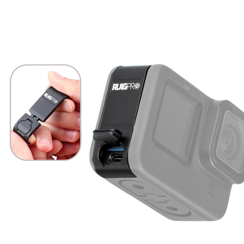 Aluminum Battery Side Interface Cover For Gopro Hero10 And Hero9 Action Camera Camera Cases Bags & Covers