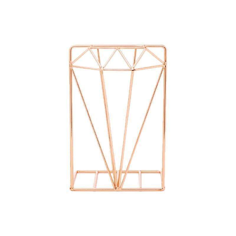 Metal Gold Or Rose Nordic Book Stand Decor Ends Bookends
