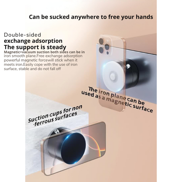 Elosung Magnetic Phone Mount For Cars And Home 360A Rotating Stand With Pc Mirror Sticker Mounts & Holders