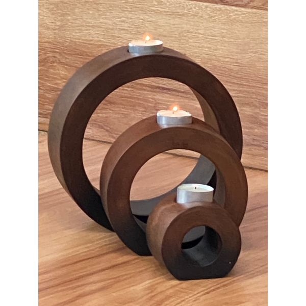 Funyards Candle Holder Set Of 3 Concentric Designed Stye Candle Holders & Accessories